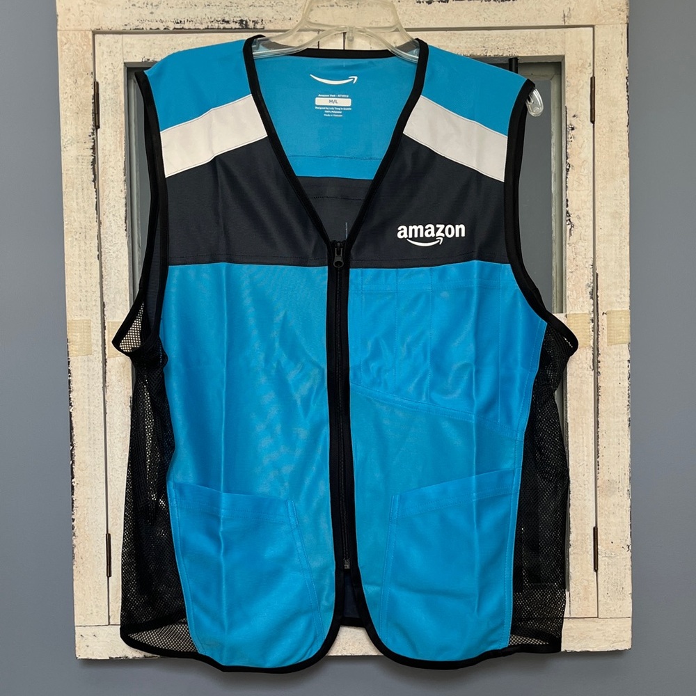 Amazon Blue and Black Delivery Vest